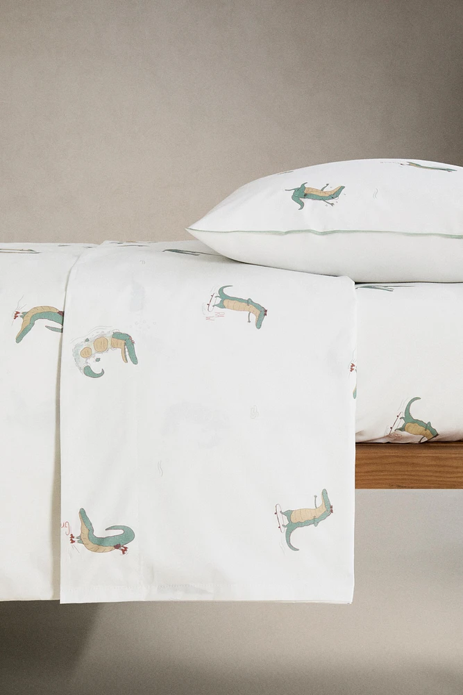 CHILDREN’S CROCODILE FITTED SHEET