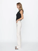 High-waist skinny flared jeans