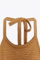 HALTER KNIT CUT OUT DRESS