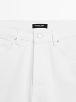 Straight mid-rise jeans
