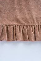 ZARA TIMELESS - T-SHIRT ÉPONGE À VOLANTS