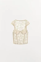 LACE UNDERWIRE BUSTIER TOP