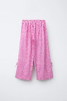 PANTALON DROIT IMPRIMÉ AVEC LIN