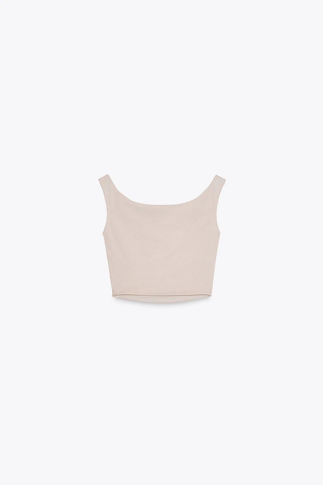 DRAPED CROP TOP