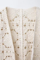 KIMONO FLEURS MACRAMÉ