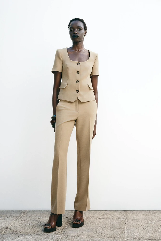 FLARED HIGH WAIST PANTS