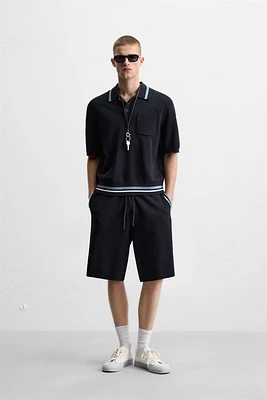 KNIT POLO SHIRT WITH POCKET