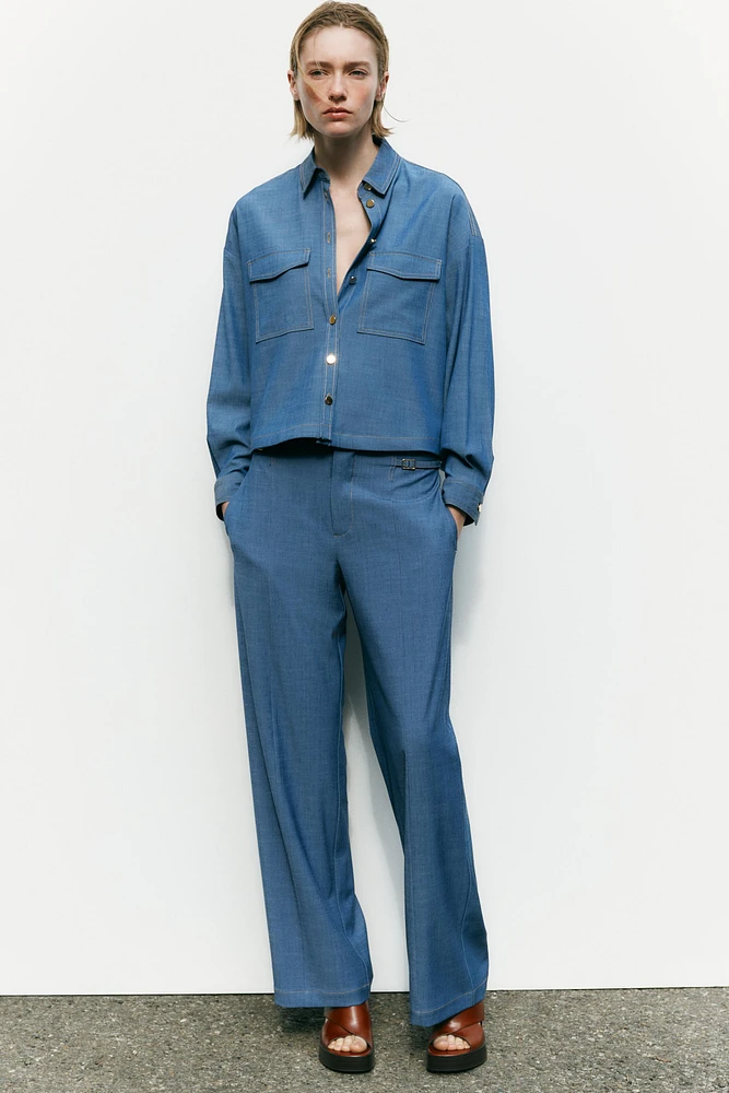 CHEMISE À POCHES PLAQUÉES
