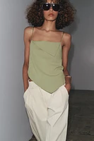 ASYMMETRIC CREPE TOP