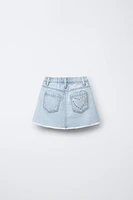 STUDDED DENIM SKIRT