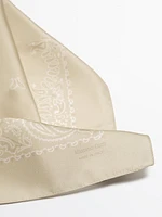 Bandana à imprimé cachemire 100 % soie