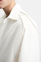 TEXTURED WEAVE SHIRT WITH PIPING