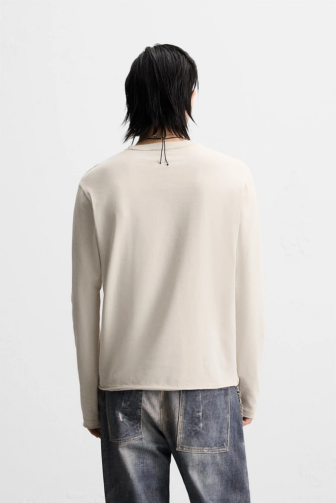 T-SHIRT WITH MESH TRIM