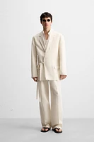PLEATED SUIT PANTS