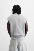 IRREGULAR TRIM FRENCH TERRY VEST