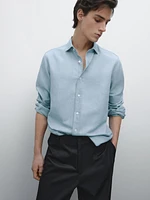 Chemise slim denim coton