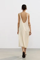 RUCHED MIDI DRESS
