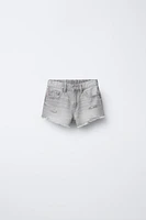 RIPPED DENIM SHORTS