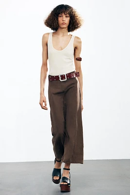 STUDDED LEATHER BELT