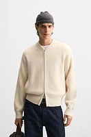 ZIPPERED KNIT JACKET