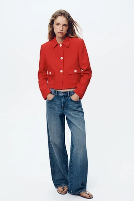 BLAZER WITH SHOULDER PADS