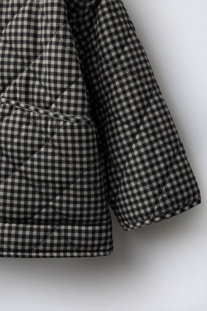 GINGHAM CHECK PADDED JACKET