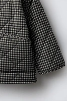 GINGHAM CHECK PADDED JACKET