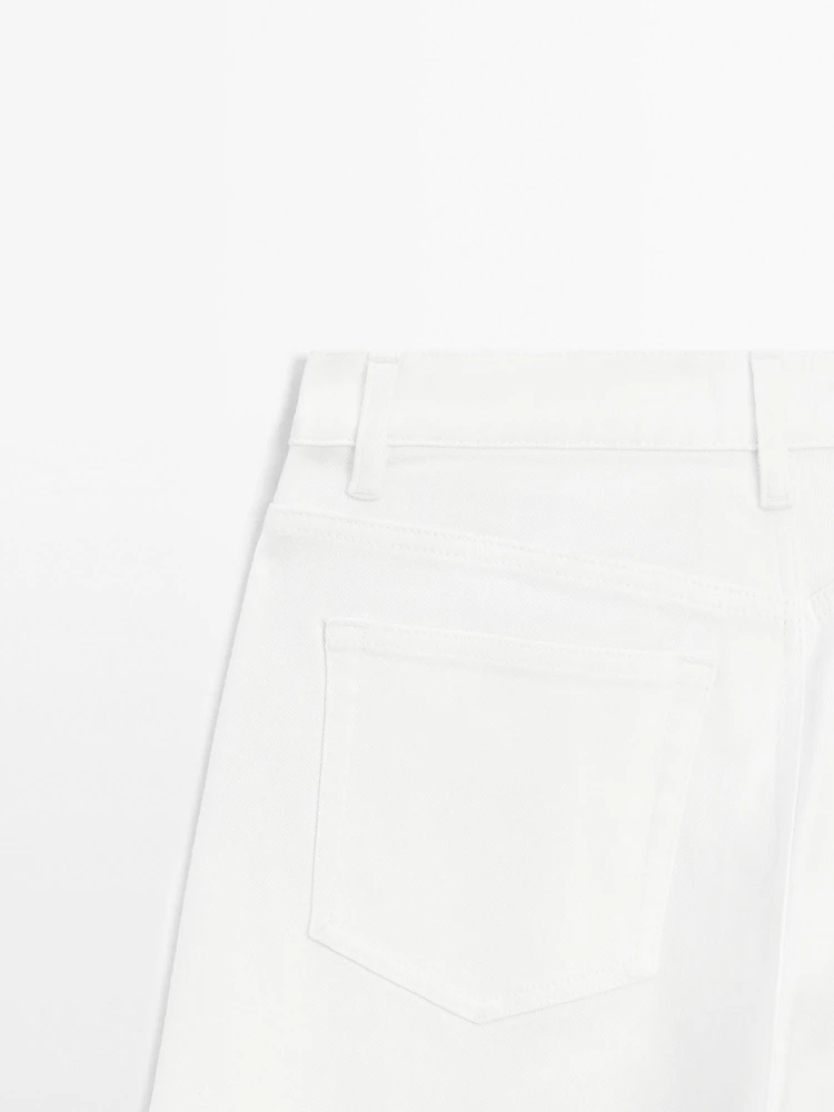 Flared high-waist jeans