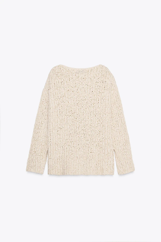 COMBINATION KNIT SWEATER