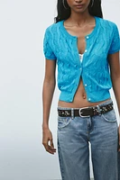 TEXTURED KNIT TOP
