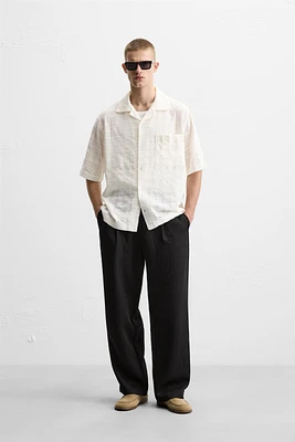 OPENWORK TEXTURED SHIRT