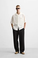 OPENWORK TEXTURED SHIRT