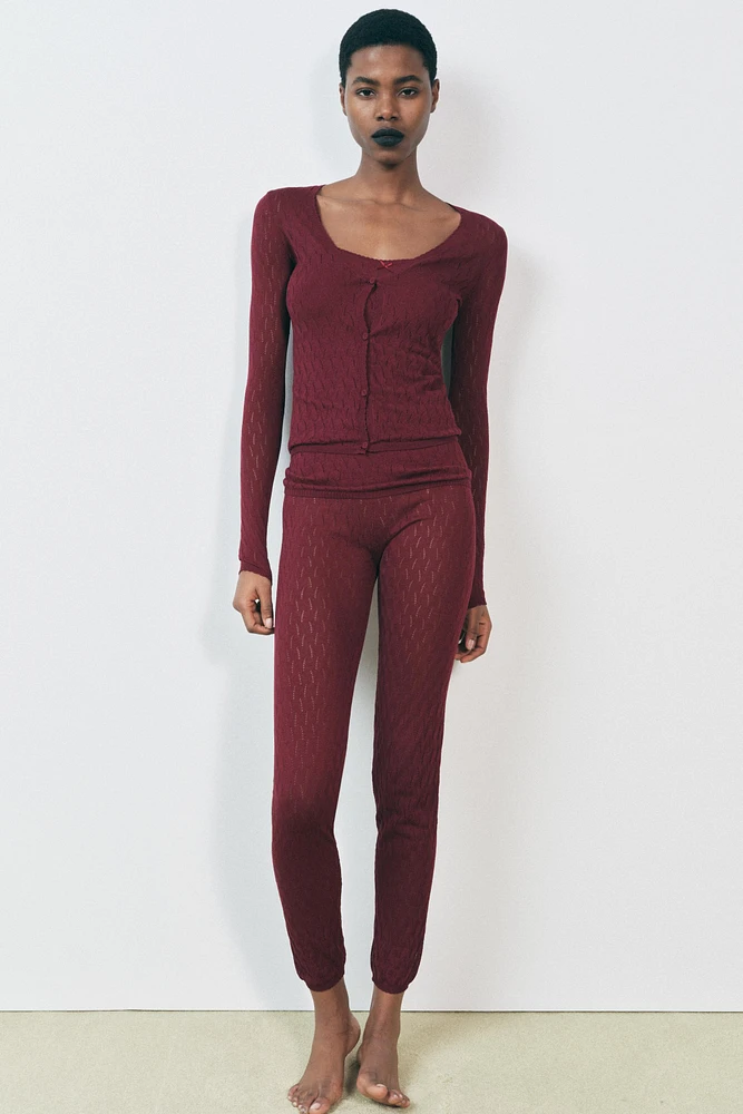 LEGGING POINTELLE TRICOT