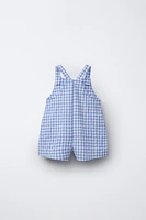 GINGHAM CHECK OVERALLS