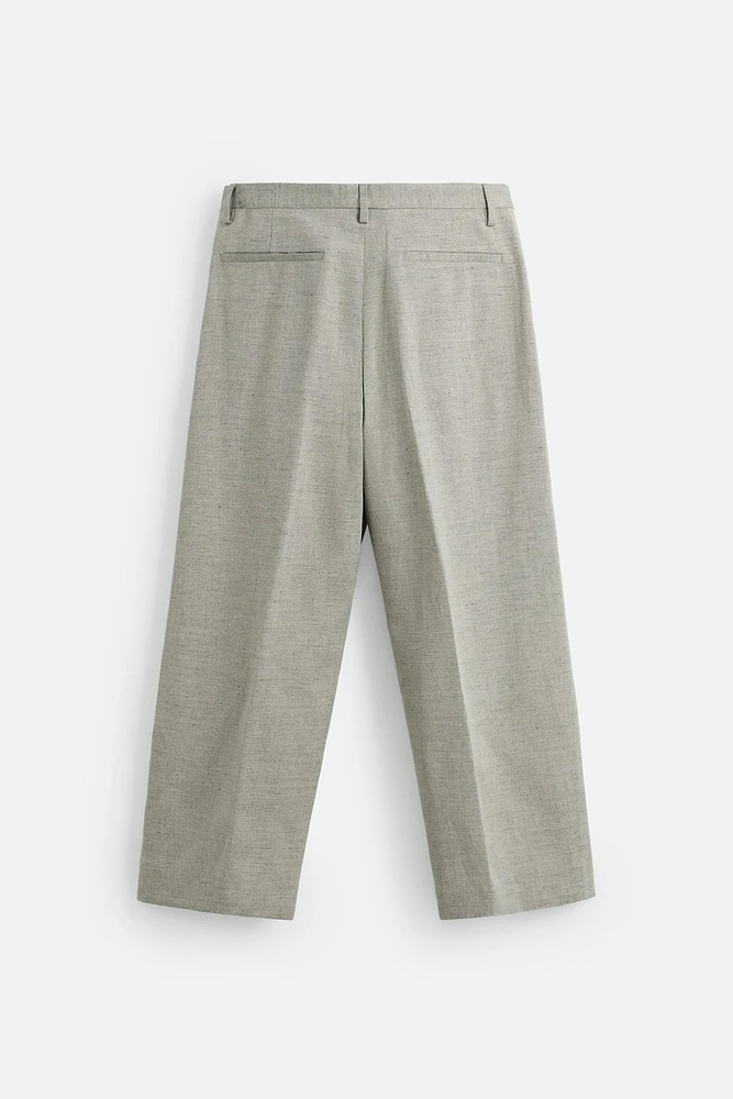 PANTALON DE COSTUME STRUCTURÉ AVEC LIN
