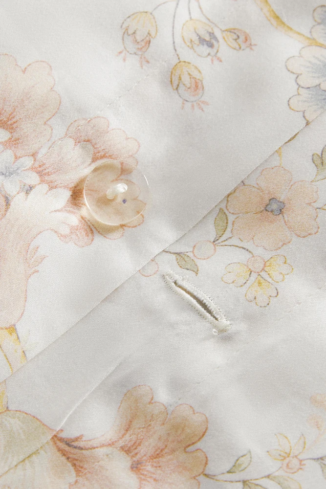 FLORAL PRINT SATEEN FLAT SHEET