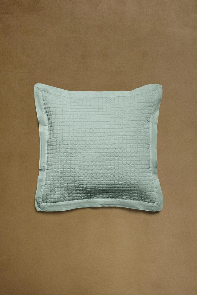 CHILDREN’S CHECK THROW PILLOW COVER