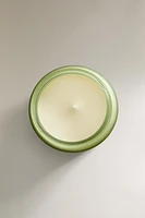 (240 G) BERGAMOT & ROSE, LEATHER SCENTED CANDLE