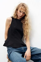 PEPLUM BOWS TOP