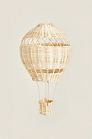 ABAT-JOUR PLAFONNIER ENFANT MONTGOLFIÈRE ROTIN