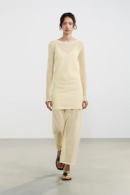 DOUBLE LAYER KNIT DRESS