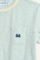 LIMITED EDITION EMBROIDERED CONTRAST TRIM T-SHIRT