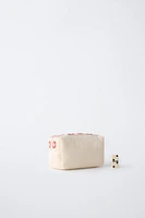 CROCHET TEXTURE TOILETRY BAG