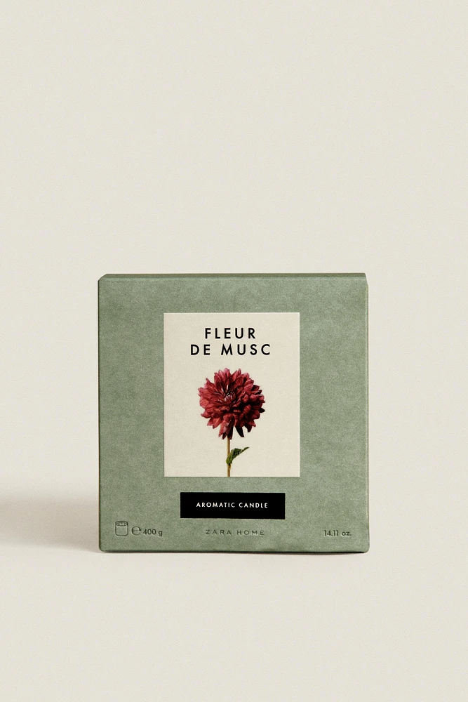 (400 G) FLEUR DE MUSC SCENTED CANDLE