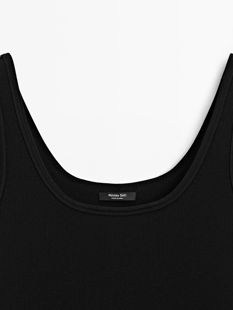 Knit strappy top