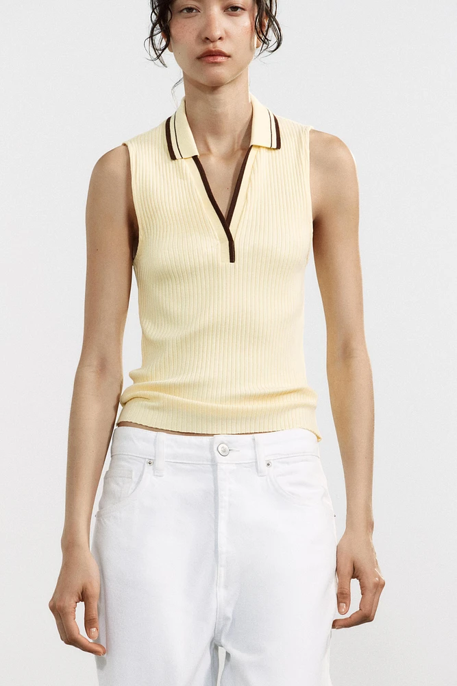 RIBBED POLO
