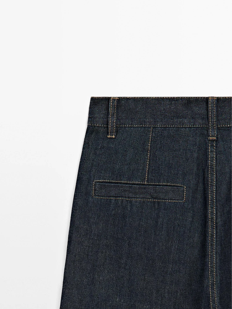 Jean straight taille haute