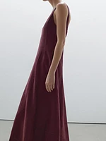 Long flowing 100% linen dress