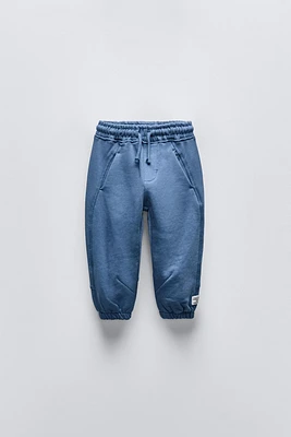 PLUSH PANTS WITH LABEL