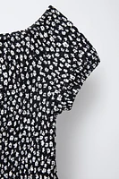 RUFFLED TEXTURED DRESS